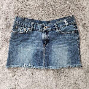 Garage Denim Blue Mini Skirt